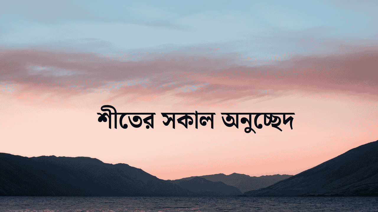 শীতের সকাল অনুচ্ছেদ